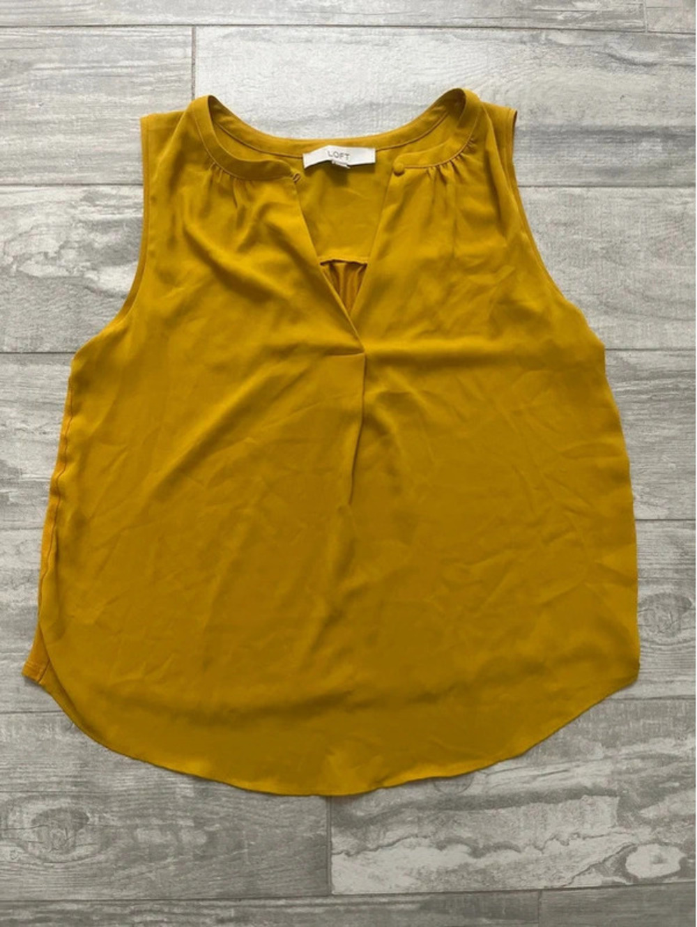Loft Mustard Yellow Blouse